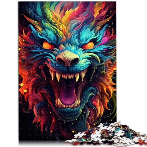 1000-teiliges Puzzle für Erwachsene Drache pädagogisches Spielzeug zum Stressabbau Puzzle Herausforderung der Gehirnintelligenz süchtig machendes Spielzeug 26x38cm von BBVNFLIR
