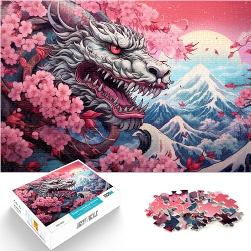 1000-teiliges Puzzle für Erwachsene Drachen-Tiger-Berg-Puzzle als Geschenk Stressabbau Urlaub zu Hause Zeit totschlagen 26x38cm von BBVNFLIR