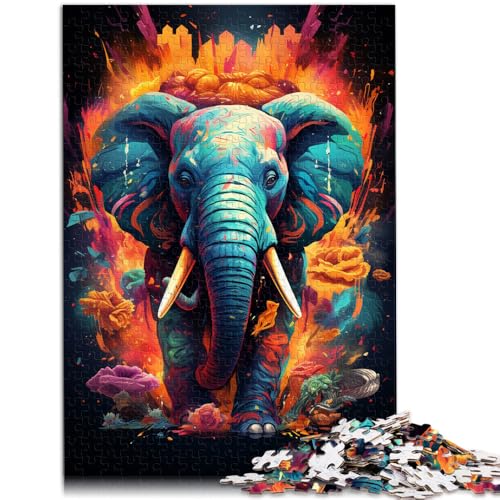 1000-teiliges Puzzle für Erwachsene Elefanten Lernpuzzle Lernspiel für Geburtstag Weihnachten für Jugendliche ab 14 Jahren 50x75cm von BBVNFLIR