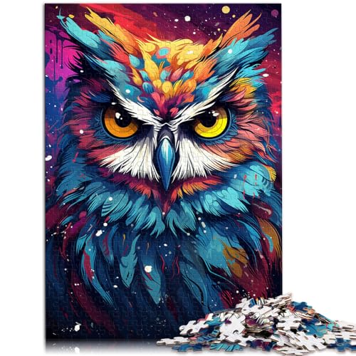 1000-teiliges Puzzle für Erwachsene Eulen-Quizspiel Jedes Teil ist einzigartig Anspruchsvolles Familienspiel für Teenager ab 14 Jahren 26x38cm von BBVNFLIR