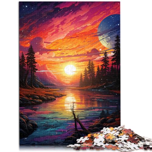 1000-teiliges Puzzle für Erwachsene Fantasie-Sonnenuntergangslandschaft Spielzeug Denkspiel tolles Geschenk für die ganze Familie ab 14 Jahren 50x75cm von BBVNFLIR