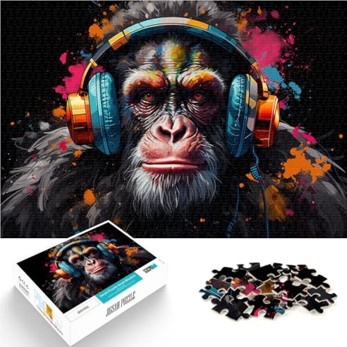 1000-teiliges Puzzle für Erwachsene Fantasy-DJ-Orang-Utan-Quizspiel Lernspiel zum Geburtstag Weihnachten für Teenager ab 14 Jahren 50x75cm von BBVNFLIR