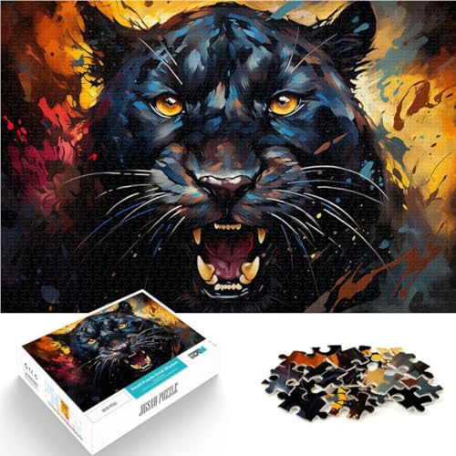 1000-teiliges Puzzle für Erwachsene Fantasy-Lernspielzeug „Black Panther“ anspruchsvolles Spiel und Familienspiel für Teenager ab 14 Jahren 26x38cm 1000-teiliges Puzzle für Erwachsene Fantasy-Lernspielzeug „Black Panther“ anspruchsvolles Spiel und Familienspiel für Teenager ab 14 Jahren 26x38cm von BBVNFLIR