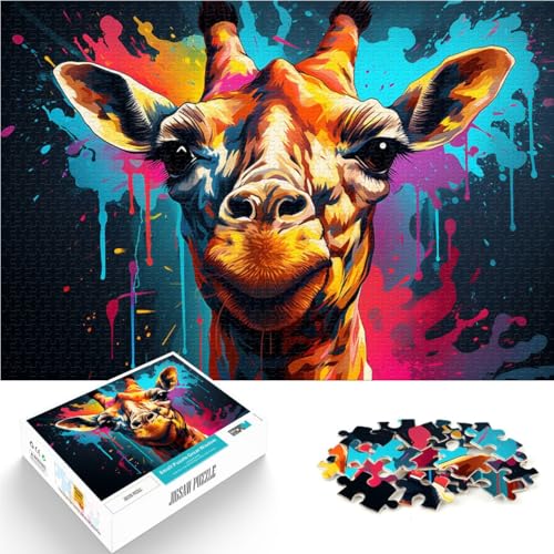 1000-teiliges Puzzle für Erwachsene Farb-Fantasie-Giraffe Lernspiele ganze Familie 26x38cm von BBVNFLIR