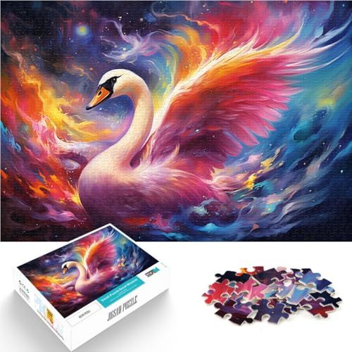 1000-teiliges Puzzle für Erwachsene Farbe Schwan Lernspiel Herausforderung Spielzeug Familienspiel Stressabbau schwierige Herausforderung 50x75cm 1000-teiliges Puzzle für Erwachsene Farbe Schwan Lernspiel Herausforderung Spielzeug Familienspiel Stressabbau schwierige Herausforderung 50x75cm von BBVNFLIR