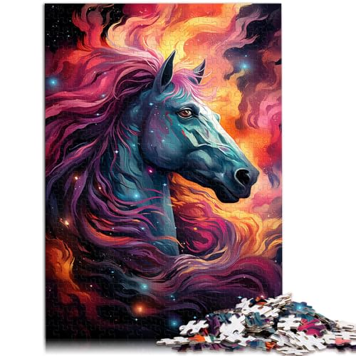 1000-teiliges Puzzle für Erwachsene Farbmalerei Pferd Stressabbau-Spielzeug ganze Familie 26x38cm 1000-teiliges Puzzle für Erwachsene Farbmalerei Pferd Stressabbau-Spielzeug ganze Familie 26x38cm von BBVNFLIR