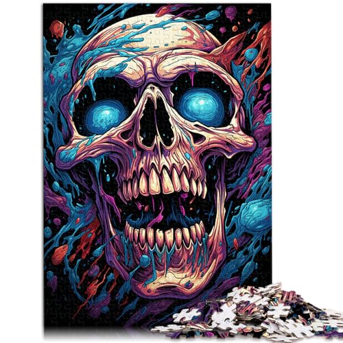 1000-teiliges Puzzle für Erwachsene Farbmalerei Totenkopf Lernspiele Heimdekoration Puzzle Analyse und Logik 50x75cm von BBVNFLIR