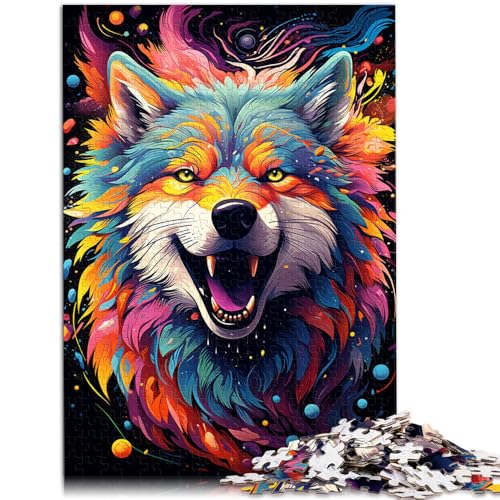 1000-teiliges Puzzle für Erwachsene Farbmalerei Wolf lustige Spiele Lernspiel für Geburtstag Weihnachten für Teenager ab 14 Jahren 26x38cm 1000-teiliges Puzzle für Erwachsene Farbmalerei Wolf lustige Spiele Lernspiel für Geburtstag Weihnachten für Teenager ab 14 Jahren 26x38cm von BBVNFLIR