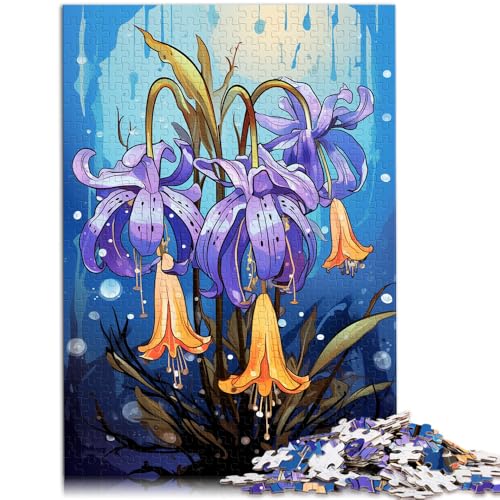 1000-teiliges Puzzle für Erwachsene Farbmalerei mit Blumen zum Stressabbau ganze Familie 50x75cm von BBVNFLIR