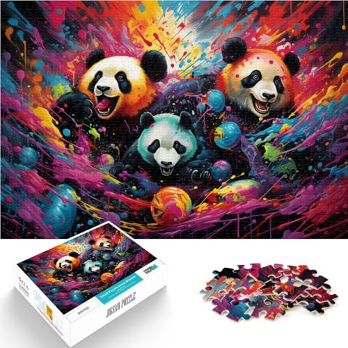 1000-teiliges Puzzle für Erwachsene Farbpanda Lernpuzzle Familienspiel Geburtstagsgeschenk für Teenager ab 14 Jahren 50x75cm von BBVNFLIR