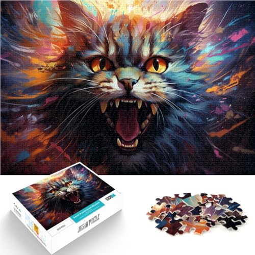 1000-teiliges Puzzle für Erwachsene Flammenkatze Familienaktivitäts-Puzzle ganze Familie für Teenager ab 14 Jahren 50x75cm 1000-teiliges Puzzle für Erwachsene Flammenkatze Familienaktivitäts-Puzzle ganze Familie für Teenager ab 14 Jahren 50x75cm von BBVNFLIR