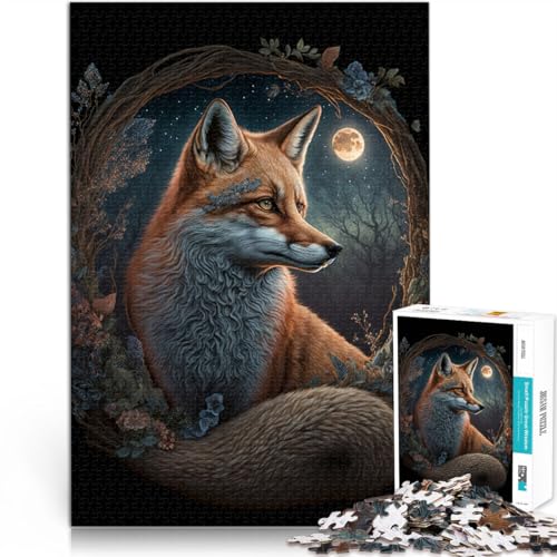 1000-teiliges Puzzle für Erwachsene Fuchs Lernspiele Heimdekoration Puzzle Heimkunstdekor für Teenager ab 14 Jahren 26x38cm von BBVNFLIR