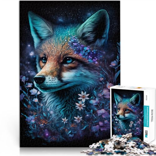 1000-teiliges Puzzle für Erwachsene Fuchs und Blumen Spielzeug Denkspiel Familienspiel Stressabbau schwierige Herausforderung 26x38cm 1000-teiliges Puzzle für Erwachsene Fuchs und Blumen Spielzeug Denkspiel Familienspiel Stressabbau schwierige Herausforderung 26x38cm von BBVNFLIR