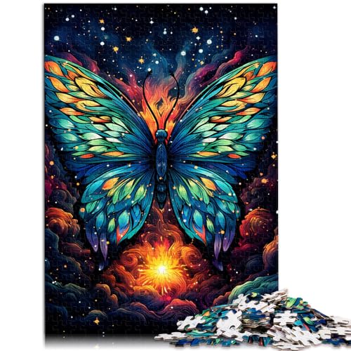 1000-teiliges Puzzle für Erwachsene Galaxie-Schmetterling Spielzeug Lernspiele Stressabbau Geburtstagsgeschenke Geeignet für Teenager ab 14 Jahren 26x38cm von BBVNFLIR
