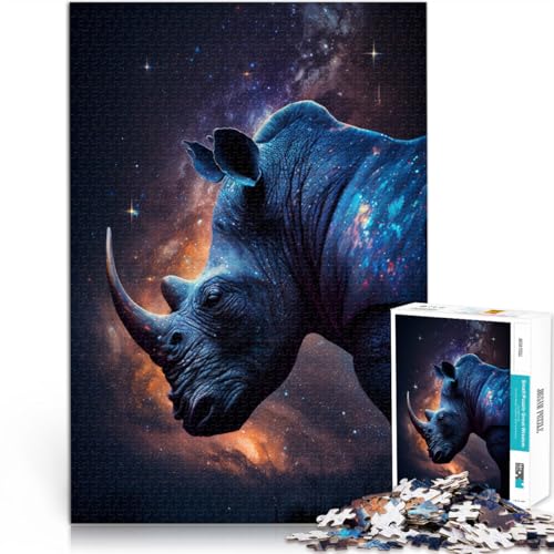 1000-teiliges Puzzle für Erwachsene Galaxie-Tier Nashorn Dekomprimierendes intellektuelles Lernspielzeug Geburtstagsgeschenk für Teenager ab 14 Jahren 50x75cm 1000-teiliges Puzzle für Erwachsene Galaxie-Tier Nashorn Dekomprimierendes intellektuelles Lernspielzeug Geburtstagsgeschenk für Teenager ab 14 Jahren 50x75cm von BBVNFLIR