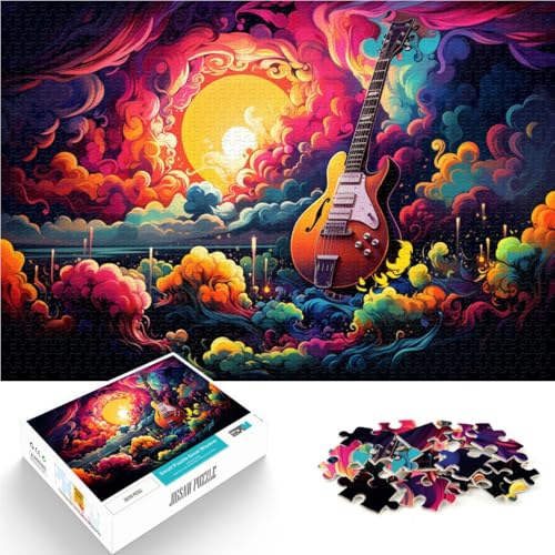 1000-teiliges Puzzle für Erwachsene Gitarre Lernspielzeug Herausforderung der Gehirnintelligenz süchtig machendes Spielzeug 50x75cm von BBVNFLIR
