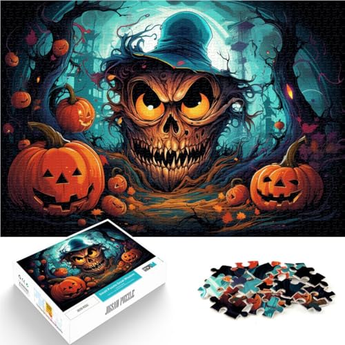 1000-teiliges Puzzle für Erwachsene Halloween-Fantasie-Kürbis schwieriges Puzzle tolles Geschenk für Teenager ab 14 Jahren 50x75cm von BBVNFLIR