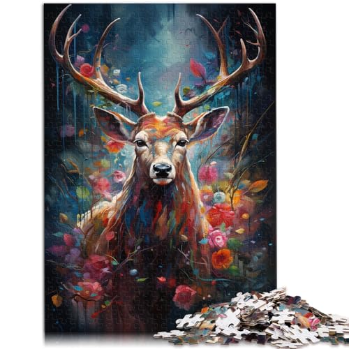 1000-teiliges Puzzle für Erwachsene Hirsch-Tier-Quizspiel lustige Aktivitäten zu Hause Geburtstagsgeschenk Reisegeschenk für 14-Jährige 50x75cm von BBVNFLIR