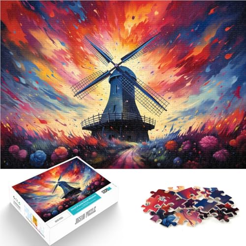 1000-teiliges Puzzle für Erwachsene Holländische Windmühle Spielzeug Denkspiel herausfordernd Aber unterhaltsam und humorvoll 26x38cm 1000-teiliges Puzzle für Erwachsene Holländische Windmühle Spielzeug Denkspiel herausfordernd Aber unterhaltsam und humorvoll 26x38cm von BBVNFLIR