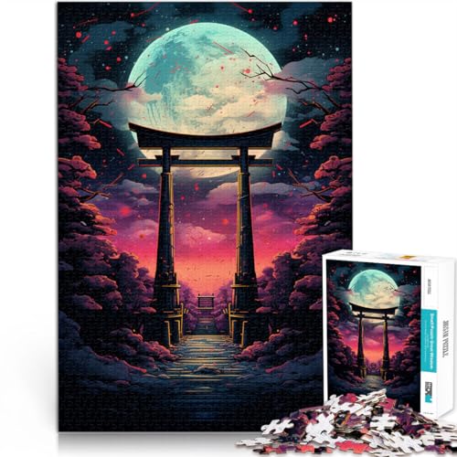 1000-teiliges Puzzle für Erwachsene Japanisches Torii-Tor-Puzzle für Lernspiele Herausforderungsspielzeug Geburtstagsgeschenke 26x38cm von BBVNFLIR