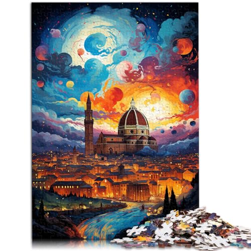 1000-teiliges Puzzle für Erwachsene Kathedrale von Florenz Lernspiel Herausforderungsspielzeug Lernspiel für Geburtstag Weihnachten 26x38cm von BBVNFLIR