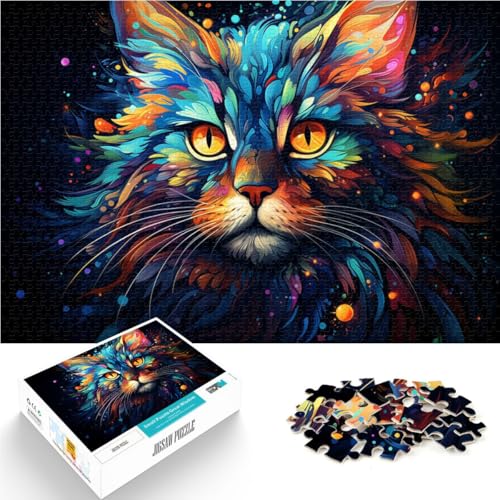 1000-teiliges Puzzle für Erwachsene Katze als Puzzle-Geschenk Helfen Sie dem Gehirn süchtig machende Spielzeuge zu trainieren und Geduld zu fördern 26x38cm 1000-teiliges Puzzle für Erwachsene Katze als Puzzle-Geschenk Helfen Sie dem Gehirn süchtig machende Spielzeuge zu trainieren und Geduld zu fördern 26x38cm von BBVNFLIR
