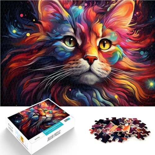 1000-teiliges Puzzle für Erwachsene Katzenkunst Lernspiele für Zuhause DIY-Spielzeug Lernspiel zum Geburtstag Weihnachten für 14-Jährige 50x75cm 1000-teiliges Puzzle für Erwachsene Katzenkunst Lernspiele für Zuhause DIY-Spielzeug Lernspiel zum Geburtstag Weihnachten für 14-Jährige 50x75cm von BBVNFLIR
