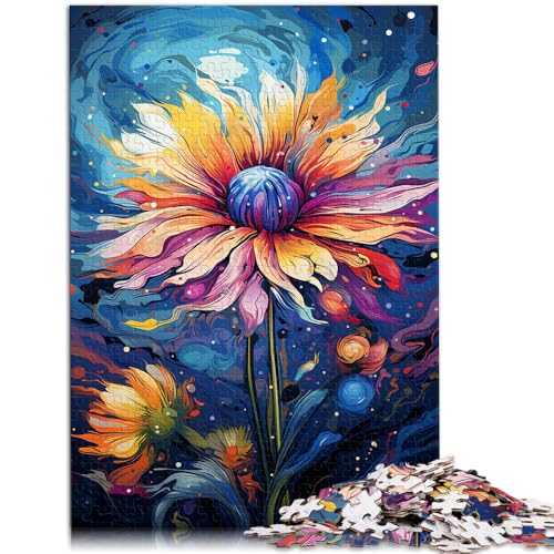 1000-teiliges Puzzle für Erwachsene Kornblume psychedelisches Quizspiel Herausforderung der Gehirnintelligenz süchtig machendes Spielzeug 26x38cm von BBVNFLIR