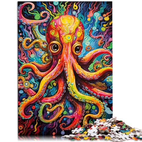 1000-teiliges Puzzle für Erwachsene Kraken-Spielzeug zum Stressabbau Helfen Sie dem Gehirn süchtig machende Spielzeuge zu trainieren um Geduld zu fördern 26x38cm von BBVNFLIR