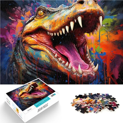 1000-teiliges Puzzle für Erwachsene Krokodil-Lernpuzzle pädagogisches Heimkunstdekor für Teenager ab 14 Jahren 26x38cm von BBVNFLIR