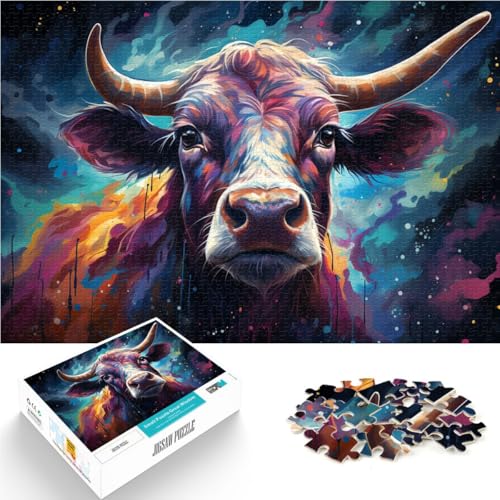 1000-teiliges Puzzle für Erwachsene Kuh-Puzzle Lernspiele Helfen Sie dem Gehirn süchtig machende Spielzeuge zu trainieren um Geduld zu fördern 50x75cm von BBVNFLIR