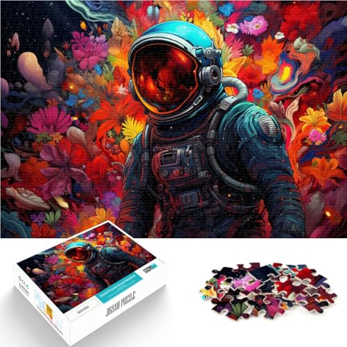 1000-teiliges Puzzle für Erwachsene Kunst-Astronauten-Spiel Spielzeug für die Familie Geschenk Herausforderung der Gehirnintelligenz süchtig machendes Spielzeug 26x38cm von BBVNFLIR