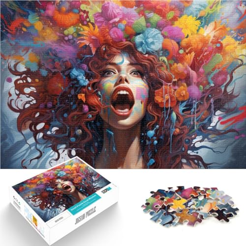 1000-teiliges Puzzle für Erwachsene Kunst Blume Frau Puzzle Lernspiele Herausforderung der Gehirnintelligenz süchtig machendes Spielzeug für 14-Jährige 26x38cm 1000-teiliges Puzzle für Erwachsene Kunst Blume Frau Puzzle Lernspiele Herausforderung der Gehirnintelligenz süchtig machendes Spielzeug für 14-Jährige 26x38cm von BBVNFLIR