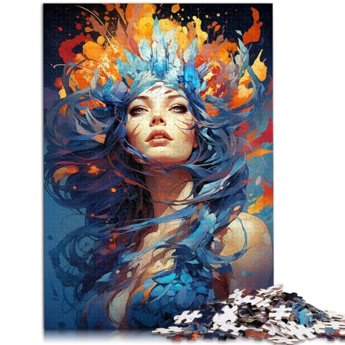 1000-teiliges Puzzle für Erwachsene Kunst Blumengöttin Lernspielzeug Geburtstagsgeschenk für Teenager ab 14 Jahren 50x75cm von BBVNFLIR