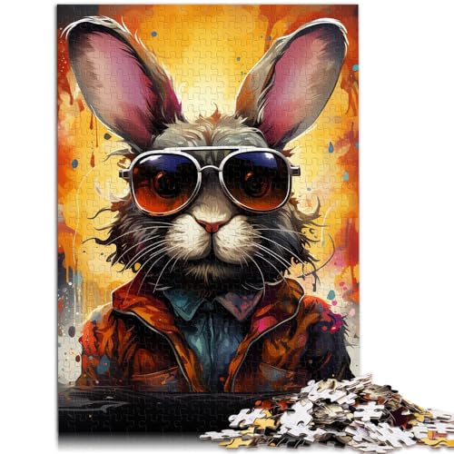 1000-teiliges Puzzle für Erwachsene Kunst-Kaninchen DIY-Puzzle-Spielzeug Helfen Sie dem Gehirn süchtig machende Spielzeuge zu trainieren um Geduld zu fördern 26x38cm von BBVNFLIR