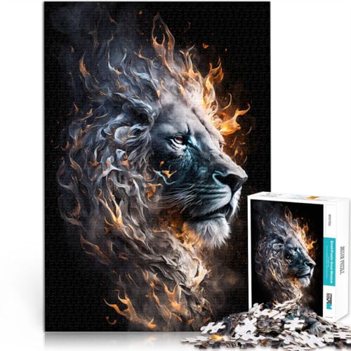 1000-teiliges Puzzle für Erwachsene Kunst-Löwen-Spielzeug Lernspiele Stressabbau ganze Familie 26x38cm von BBVNFLIR
