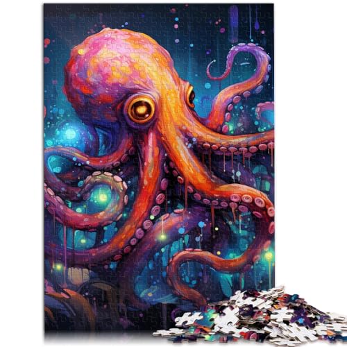 1000-teiliges Puzzle für Erwachsene Kunst-Oktopus-Spielzeug Denkspiel Herausforderung für die Gehirnintelligenz für Teenager ab 14 Jahren 26x38cm 1000-teiliges Puzzle für Erwachsene Kunst-Oktopus-Spielzeug Denkspiel Herausforderung für die Gehirnintelligenz für Teenager ab 14 Jahren 26x38cm von BBVNFLIR