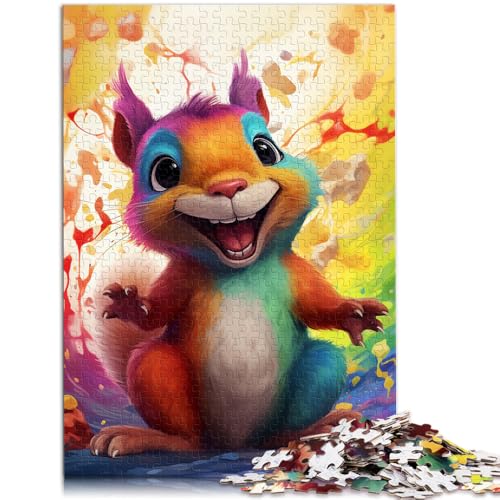 1000-teiliges Puzzle für Erwachsene Kunst süßes Eichhörnchen Lernspiele Heimdekoration Puzzle Analyse und Logik 50x75cm von BBVNFLIR