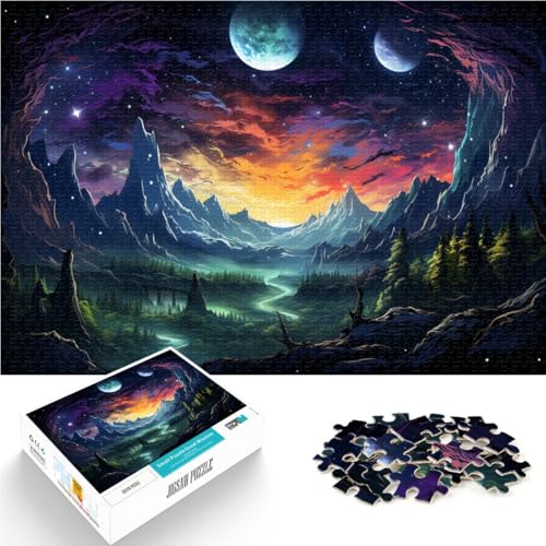 1000-teiliges Puzzle für Erwachsene Landschaft Stressabbau-Spielzeug Helfen Sie dem Gehirn süchtig machendes Spielzeug zu trainieren um Geduld zu fördern 26x38cm von BBVNFLIR