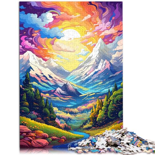 1000-teiliges Puzzle für Erwachsene Landschaft im Kaukasusgebirge Lernspiel Herausforderungsspielzeug für Teenager ab 14 Jahren 50x75cm von BBVNFLIR