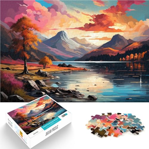 1000-teiliges Puzzle für Erwachsene Landschaftsmalerei lustige Spiele Lernspiel für Geburtstag Weihnachten für Teenager ab 14 Jahren 26x38cm von BBVNFLIR
