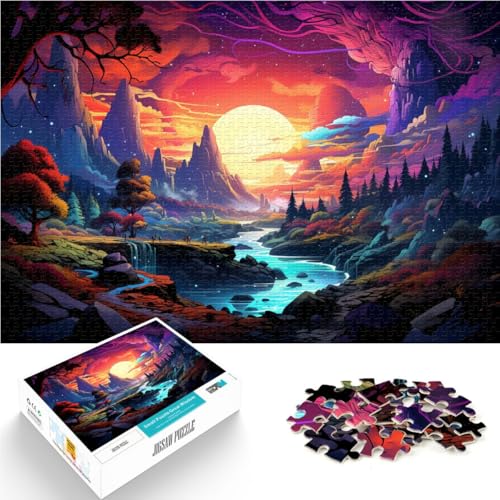 1000-teiliges Puzzle für Erwachsene Landschaftspuzzle Lernspiel Herausforderungsspielzeug EIN Kunstwerk für Teenager ab 14 Jahren 26x38cm von BBVNFLIR
