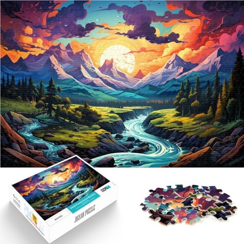 1000-teiliges Puzzle für Erwachsene Landschaftspuzzle praktisches Spiel Lernspiel für Geburtstag Weihnachten für Jugendliche ab 14 Jahren 26x38cm von BBVNFLIR