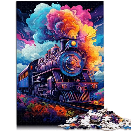 1000-teiliges Puzzle für Erwachsene Lernpuzzle „Zug“ Wunschliste mit Weihnachtsmann für Teenager ab 14 Jahren 26x38cm von BBVNFLIR