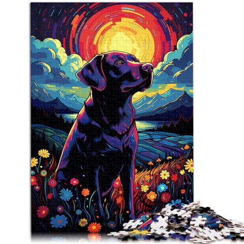 1000-teiliges Puzzle für Erwachsene Leuchtend buntes Labrador-Puzzle als Lernspiel und herausforderndes Spielzeug für Jugendliche ab 14 Jahren 26x38cm von BBVNFLIR