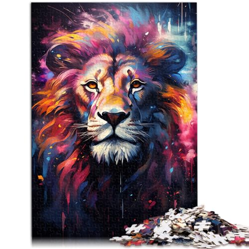1000-teiliges Puzzle für Erwachsene Löwenspiel Spielzeug Helfen Sie dem Gehirn süchtig machendes Spielzeug zu trainieren und Geduld zu fördern 26x38cm von BBVNFLIR