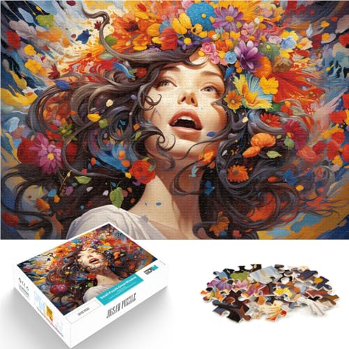 1000-teiliges Puzzle für Erwachsene Mädchenkunst pädagogisches Spielzeug zum Stressabbau Puzzle Wanddekoration einzigartige Geburtstags 26x38cm von BBVNFLIR
