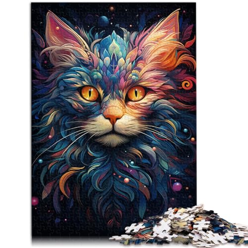 1000-teiliges Puzzle für Erwachsene Malen Farbe Sternenhimmel Katze lustige Familienspiele Wichtelgeschenke für Teenager ab 14 Jahren 26x38cm 1000-teiliges Puzzle für Erwachsene Malen Farbe Sternenhimmel Katze lustige Familienspiele Wichtelgeschenke für Teenager ab 14 Jahren 26x38cm von BBVNFLIR