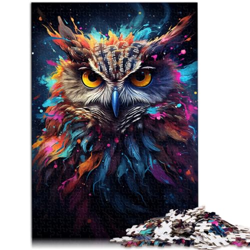 1000-teiliges Puzzle für Erwachsene Malen Farbe Tier Eule Puzzle Lernspiele herausfordernd Aber lustig und humorvoll 26x38cm 1000-teiliges Puzzle für Erwachsene Malen Farbe Tier Eule Puzzle Lernspiele herausfordernd Aber lustig und humorvoll 26x38cm von BBVNFLIR