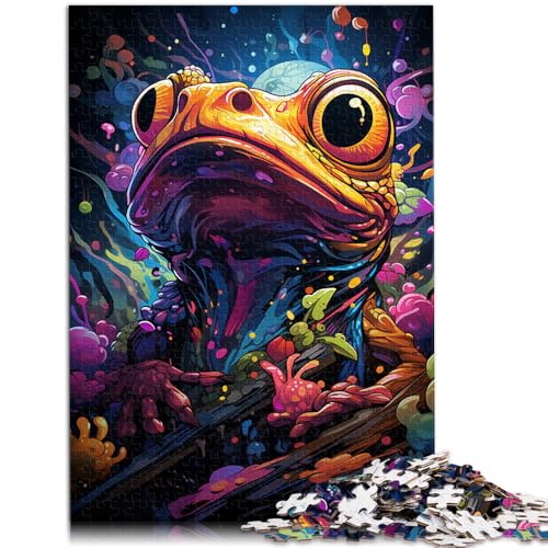 1000-teiliges Puzzle für Erwachsene Malen Farbiger Frosch Puzzle als Geschenk Familienspiel Stressabbau schwierige Herausforderung 26x38cm 1000-teiliges Puzzle für Erwachsene Malen Farbiger Frosch Puzzle als Geschenk Familienspiel Stressabbau schwierige Herausforderung 26x38cm von BBVNFLIR